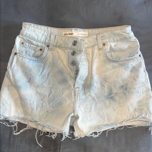 GRLFRND Helena High Rise Cutoff Shorts Oasis Wash Sz 26